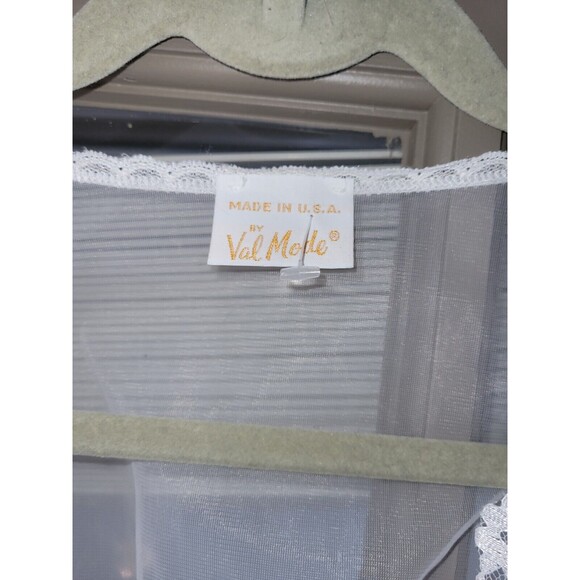 Perfection Vintage White Embroidered Lace Sheer Bridal Bride Maxi Robe Petite - Picture 3 of 9